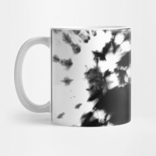 Tie-Dye Black and White Heart Mug